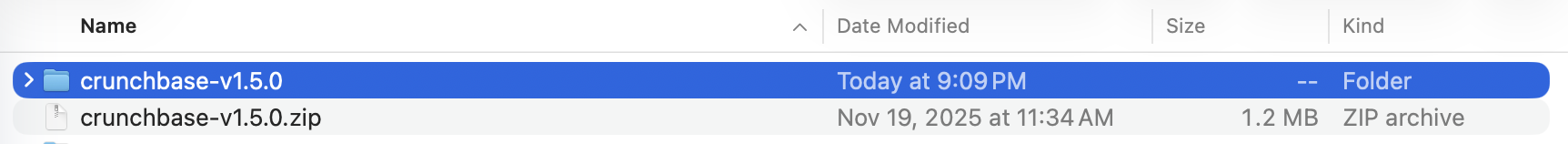 unzip Crunchbase Scraper chrome extension